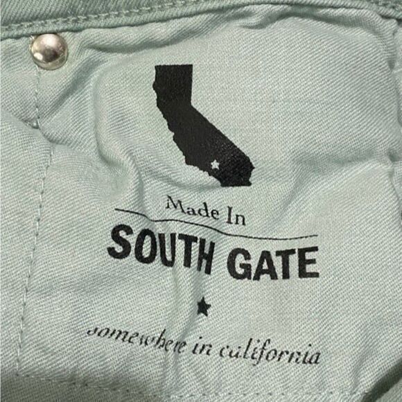 AG Adriano Goldschmied 26 The Ankle Zip Slim Straight Leg light green jean 503B5 - Picture 11 of 15